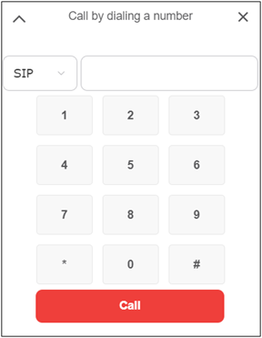 The Calling by dialing a number window